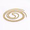 304 Stainless Steel Lumachina Chains, Snail Chain, Unwelded, Golden, 3.6x1.8mm