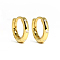 925 Sterling Silver Cubic Zirconia Hoop Earrings, Golden, 9mm