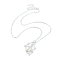304 Stainless Steel Macrame Pouch Empty Stone Holder for Pendant Necklaces Making, with Brass Cable Chains, Silver, 17.95 inch(45.6cm)