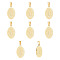 UNICRAFTALE 10pcs 21mm Long 304 Stainless Steel Virgin Mary Pendant with Pick Pinch Bail Golden Flat Oval Guadalupe Charm Medal Charms Metal Maria End Drop Charm Connector for Jewelry Making