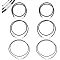 6Pcs 3 Style Korean Waxed Cord Necklace Making, with Stainless Steel Clasp, Black, 17-5/8 inch(45cm), 1~3mm, 2pcs/style