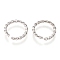 304 Stainless Steel Jump Rings, Open Jump Rings, Twisted, Silver, 12x1.5mm, Inner Diameter: 9mm