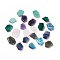 Natural Mixed Gemstone Pendants, Polygon Charms, 21~26x16~19x6mm, Hole: 1mm