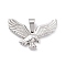 Non-Tarnish 304 Stainless Steel Pendants, Eagle, Stainless Steel Color, 19x30x3mm, Hole: 3x6mm