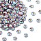 Preciosa® Crystal Hotfix Flatback Stones, Czech Crystal, Round(438 11 612 Chaton Rose VIVA 12 ®), 70350 200 Fuchsia AB, SS12(3~3.2mm)