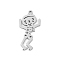 304 Stainless Steel Pendants, Skeleton Charms, Laser Cut, Anti-Tarnish, Stainless Steel Color, 27.5x14x1.5mm, Hole: 1.5mm