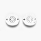 Tarnish Resistant 304 Stainless Steel Links Connectors, Laser Cut, Flat Round with Flower, Stainless Steel Color, 11.5x1mm, Hole: 1.2mm