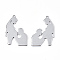 Non-Tarnish 201 Stainless Steel Pendants, Family, Stainless Steel Color, 37x24x1mm, Hole: 2mm