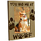 CREATCABIN Dog Picture Frame Pet Paws Print 4x6 Memorial Wood Photo Frames Engraved Display Wooden Tabletop Frame for Hanging Wall Gallery Birthday Christmas Home Gifts Desk Decor-You Had Me At Woof
