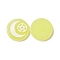 Resin Cabochons, with Glitter Powder, Flat Round with Moon & Pentagram Pattern, Champagne Yellow, 29x5.5mm