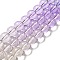 Dyed & Heated Synthetic Quartz Beads Strands, Gradient Color Round Beads, Lilac, 8mm, Hole: 1mm, about 55~56pcs/strand, 15.55''~15.75''(39.5~40cm)