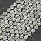 Natural Quartz Crystal Beads Strands, with Seed Beads, Faceted, Rock Crystal Flat Round Beads, 6~6.5x4mm, Hole: 1mm, about 50pcs/strand, 15.35''(39cm)