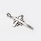 Tarnish Resistant 304 Stainless Steel Cross Pendants, Stainless Steel Color, 58x35x3.5mm, Hole: 9x5mm