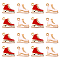 20Pcs 2 Colors Alloy Enamel Pendants, Christmas Skating Shoes, Light Gold, Mixed Color, 13x15x1.5mm, Hole: 1.5mm, 10pcs/color