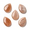Natural Sunstone Pendants, Teardop Charms, 25x17.5x5.5~6.5mm, Hole: 1.2~1.5mm