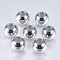 202 Stainless Steel Beads, with Plastic, Slider Beads, Rondelle, Stainless Steel Color, 8x6mm, Hole: 2mm