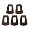 Natural Wenge Wood Pendants, Undyed, Hollow Trapezoid Charms, Coconut Brown, 38x27.5x3.5mm, Hole: 2mm