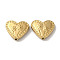 Ion Plating(IP) 304 Stainless Steel Beads, Heart with Flower, Golden, 10x11.5x3mm, Hole: 1.2mm