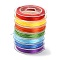 7 Rolls 7 Colors Flat Elastic Crystal String Set, Elastic Beading Thread, for Stretch Bracelet Making, Mixed Color, 0.5mm, about 10 yards(9.14m)/roll, 1 roll/color