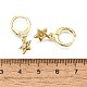 Серьги-кольца из латуни с прозрачным фианитом и прозрачным фианитом EJEW-H157-04G-5