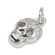 Латунные микропаве прозрачные подвески с фианитом KK-L231-08P-2