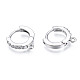 Латунные серьги-кольца из микро-паве с фианитами KK-T063-012P-NF-4