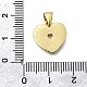 Латунные микро проложить кубического циркония сердце подвески KK-V010-21G-3