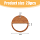 Подвески из орехового дерева 20шт WOOD-FH0002-14-2
