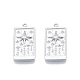 Латунные микропаве прозрачные подвески с фианитом KK-G432-18P-2