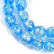 Ручная работа золотой фольги Lampwork бисер пряди LAMP-Q002-01C-2