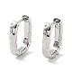 Серьги-кольца из латуни с буквой U для женщин KK-Z038-06P-1