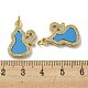 Латунные микро проложить кубического циркония подвески KK-H457-05G-02-3