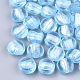 Ручная серебряная фольга стеклянные бусины Lampwork SLF12MMY-1L-1