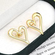 Серьги-гвоздики из латуни для женщин EJEW-C125-20G