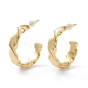 Серьги-кольца из латуни EJEW-A056-22G