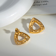 Серьги-гвоздики из нержавеющей стали с чеканной текстурой GJ5833-1