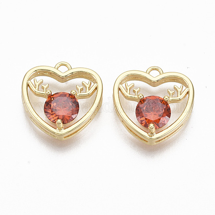 Латунные микро проложить кубического циркония подвески KK-R132-012B-NF-1
