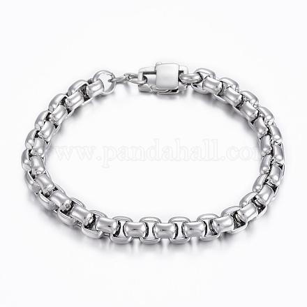 Браслеты-цепочки из нержавеющей стали 304 BJEW-H508-07P-1