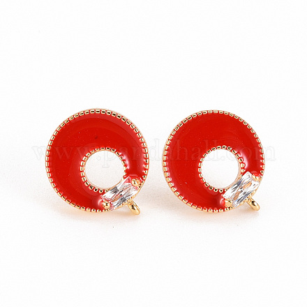 Латунные серьги-гвоздики из циркония KK-S356-242B-NF-1