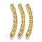 304 Stainless Steel Curved Tube Beads, Golden, 37x4mm, Hole: 2x2.5mm