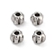 Non-Tarnish 201 Stainless Steel Beads, Flower, Stainless Steel Color, 4.5x4.5x4mm, Hole: 1.6mm