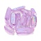 Electroplate Natural Quartz Crystal Beads, No Hole/Undrilled, Nuggets, Plum, 16~46x6~13x5~10mm