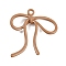 Baking Paint Alloy Pendants, Bowknot, Camel, 45x42x6mm, Hole: 3mm