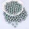 Round Silicone Focal Beads, Aqua, 15mm, Hole: 2mm