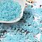 Glass Seed Beads, Ceylon, Round Hole, Round, Dark Turquoise, 4x3mm, Hole: 1.5mm, 333pcs/20g