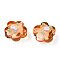 Handmade Bumpy Lampwork Beads, Plum Blossom, Sandy Brown, 13.5~14.5x15x8~10mm, Hole: 1.5~1.8mm