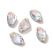 Axe Shape Sew on Rhinestone, K5 Glass Rhinestone, 2-Hole Link, Plated Flat Back, Sewing Craft Decoration, Light Crystal AB, 5.5x10x3mm, Hole: 0.9mm