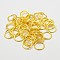 Brass Round Rings, Soldered Jump Rings, Closed Jump Rings, Cadmium Free & Lead Free, 18K Gold Plated, 18 Gauge, 7x1mm, Inner Diameter: 5mm, Hole: 5mm