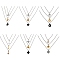 304 Stainless Steel 3 Layer Necklaces, with Cable Chains, Mixed Shapes, Mixed Color, 16.1~16.4 inch(41~41.7cm)