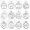 12Pcs 12 Style 201 Stainless Steel Charms, Stainless Steel Color, Flat Round with Constellation, 12 Constellations, 13.4x10.8x1mm, Hole: 1.5mm, 1pc/style